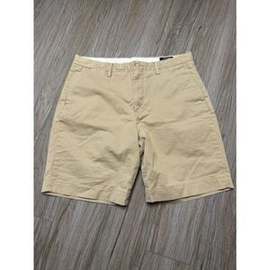 Polo Ralph Lauren Stretch Classic Fit 9"‎ Inch Chino Khaki Cotton Size 34 Shorts